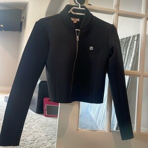 True religion cropped zip up jacket size medium